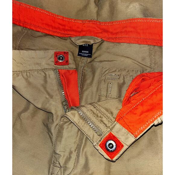 Gap Utility Paratrooper Pants 33x34 Y2K Streetwear Military Twill Zip Hem VNTG - Picture 8 of 11